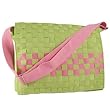 Messenger/Baby Bag - Hot Pink/Apple Green