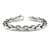 Black Stainless Steel Men's Bracelet (10mm) 9 Inches
