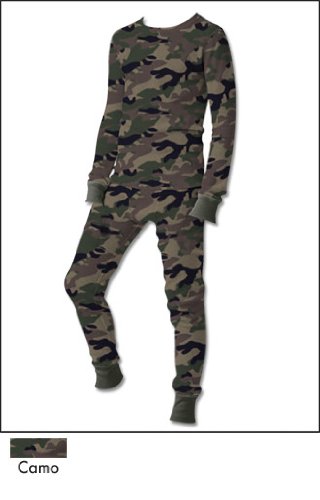 Hanes Boys Thermal Set Camo S