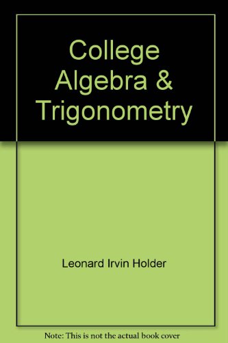 College algebra and trigonometry