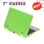 Mancebase 7 pulgadas Mini Laptop Notebook Android Wifi a Internet con Android 4.1 Via8850 corteza A9 1.2GHz 4GB de color verde