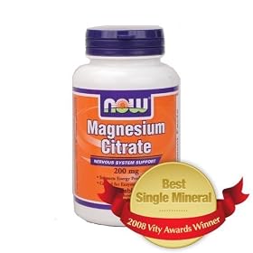 Now Magnesium Citrate - 200 Mg 100 Tablets