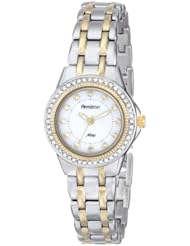 Armitron Womens 75/5194MPTT Swarovski Crystal Accented Two-Tone Bracelet Watch