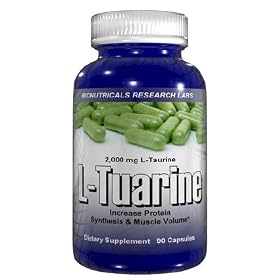 Bionutricals L-TAURINE - 90 Capsules 1500mg Increase Muscle Mass & Strength