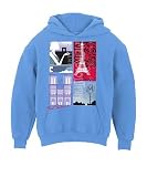 Pink Panther - London - Carolina Blue Youth Hoodie - X-Large