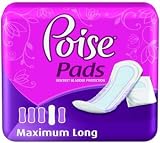 Poise MAXIMUM Absorbency Pads, Full case of 208 (217-0751)