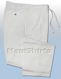Linen Blend Pants - Men's Relaxed Fit Flat Front Drawstring Comfortable Casual Pants