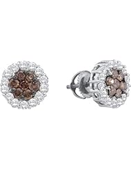 1.53CTW DIAMOND FLOWER EARRINGS
