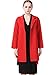 Miya Women's Faux Leather Jacket Quilted Bomber Jacket Short Coat Red Large