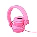 Sound Intone IP950 Stereo Folding Stretchable Headphones Adjustable Headband Headset Kids Earphones or Adults Lightweight Headsets With In-line Mic for Iphone/Ipad/Tablet/Andriod/Mp3/Mp4/Laptop(Pink)