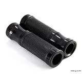 100% Brand New Chrome & Rubber Motorcycle Handlebar Bar End Hand Grips for Honda... 
