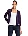 Rafaella Women's Short Sweater Like Cardigan, Purple, Large