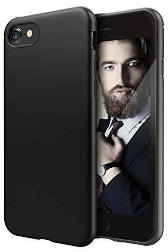 iPhone 7 Case, Pasonomi Soft Matte Slim Thin Shock Absorbent Silicone Gel Protective Case for Apple iPhone 7 4.7 inch (Black)