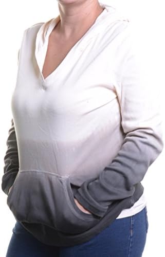 American Living Ombre Dip-dye Pullover Hoodie Neutral Combo M