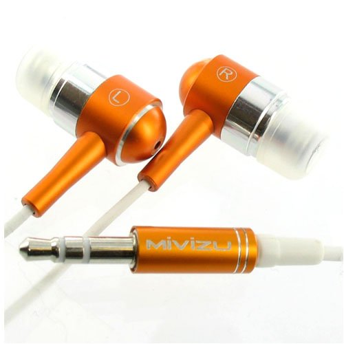 Mivizu Headphones for MP3 Players including Apple iPod Video Classic Nano Touch iPhone Zen Sandisk Sansa Laptop PC Shuffle (Available in 7 Different Colors!)