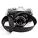 CANPIS Genuine Soft Leather Camera Neck Shoulder Strap for Fuji Sony Olympus Panasonic Lecia etc, Retro Leather Camera Strap (Black Color)
