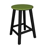 IMAGE OF Polywood Contempo Round Counter Height  Stools, Set of 2, Black with Lime Green Seat