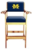 Michigan Wolverines Single Spectator Chair - Cherry Finish