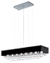Eglo  88203A Camini, Black and Chrome/Clear Crystals, 8-Light Pendant Light Fixture