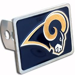 St. Louis Rams Large Zinc Trailer Hitch Cover - NFL Football Fan Shop Sports Team Merchandise