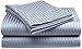 Comfort Linen 300 Thread Count Cotton Dobby Stripe Sheet Set- Assorted Colors/sizes, King - Light Blue