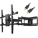 VideoSecu Large Heavy Duty Black Tilt Bracket for Zenith Flat Panel Plasma LCD LED TV 36" 37" 38" 40" 42" 46" 47" 48" 50" 52" with Free 7 ft HDMI Cable A37