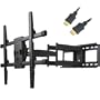 VideoSecu Large Heavy Duty Black Tilt Bracket for Zenith Flat Panel Plasma LCD LED TV 36" 37" 38" 40" 42" 46" 47" 48" 50" 52" with Free 7 ft HDMI Cable A37