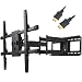 VideoSecu 25 inch Extension Heavy Duty Dual Arm Articulating TV Wall Mount for Most 37" 40" 42" 46" 47" 48" 50" 52" 55" 60" FLAT Plasma LCD TV 1H8