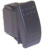 Sierra International RK19540 DPDT Illuminated On-Off-On Marine Rocker Switch