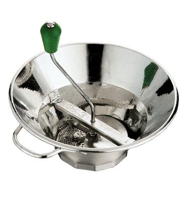 Mouli Food Mill (Tomato Strainer / Crusher) # S3, Tinned, 5 Qt. Capacity
