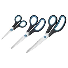 Acme United N-90027 00 Easy Grip Scheren Set, 3 St�ck, 13cm + 21cm + 25 cm, schwarz-blau