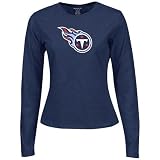 Reebok Tennessee Titans Ladies Navy Blue Logo Premier Too Long Sleeve T-shirt