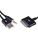 niceeshop Black Generic 30pin Dock Connector to USB and 3.5mm Audio Cable for iPod (Except iPod Shuffle) iPhone iPad