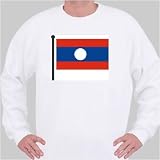 Sweatshirt with Laos, flag, Laotian