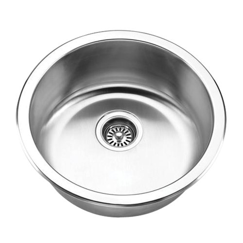 Yosemite Home Decor MAG465 18-Gauge Stainless Steel Round Undermount Sink, 18-5/8-by-7-15/32-Inch, Satin
