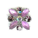 Purple & Lilac X-Style 2-Hole Slider Beads