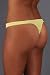 Silk Knit Thong - yellow with gray trim