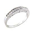 10K White Gold .12 ct. t.w. Diamond I Love You Ring