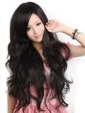 Sexy Women's Long Wavy Wig (Model: JF010577) (Black)
