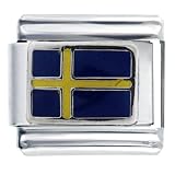 Flag Of Sweden Sports Italian Charms Bracelet Link