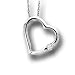 Floating Heart Pendant with Diamond