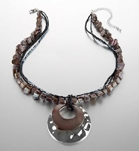 Twin Disc Beaded Multi-Strand Necklace