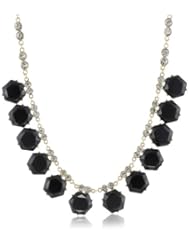 Cabochon Drops and Crystal Statement Gold Tone Necklace, 18.5"+3" Extender