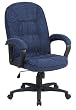 Chenille Executive High Back Chair With Padded Loop Arms By Office Star Furniture