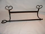 Wrought Iron Paper Towel Holder w Hearts 2 Part