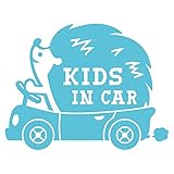 imoninn KIDS in car ステッカー　【パッケージ版】　No.37　ハリネズミさん　（水色）
