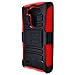 LG G3 VIGOR Case Cover (not for G3) 3-items Bundle-HERCULES Dual- Layer Hard/Gel Hybrid Kickstand Armor Case w/ Holster (Black/Red)+ICE-CLEAR(TM) Screen Protector Shield(Ultra Clear)+Touch Screen Stylus