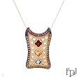 FPJ Irresistible Necklace With 3.70ctw Precious Stones - Genuine Citrine, Garnet, Sapphires and Topaz Beautifully Designed in 14K Yellow Gold. Total item weight 12.9g Length 18in