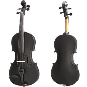 Cecilio Ebony Fitted Full Size Black Violin Outfit