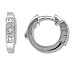 White Gold Pave Diamond Earrings in White Gold (with Safety Lock)